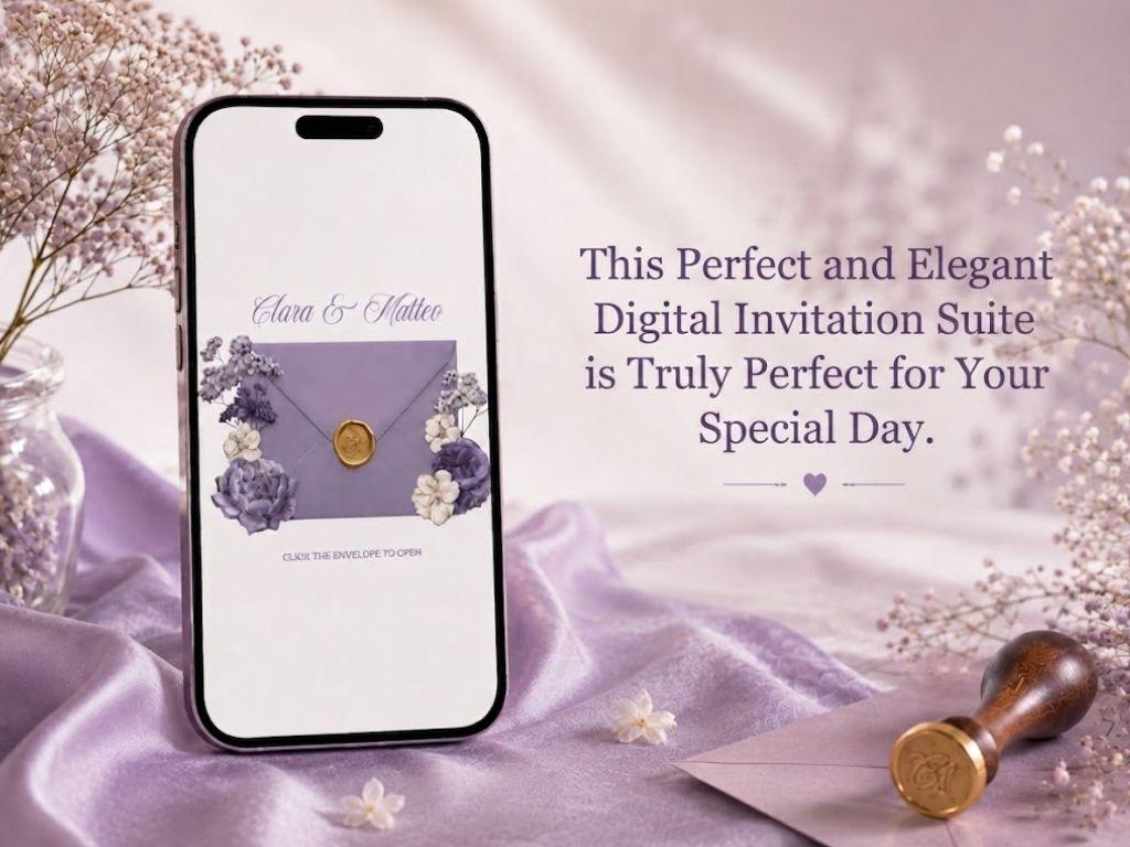 Elegant Digital Wedding Invitation Website | Custom Online Wedding Invitation | RSVP, Details & Wedding Event Website
