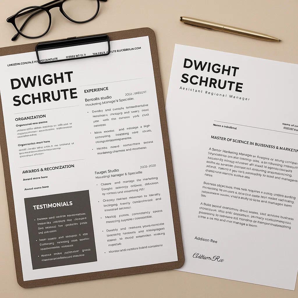  Customizable 3-Page Resume Template for Dwight Schrute – Marketing Specialist with Proven Leadership and Strategic Expertise