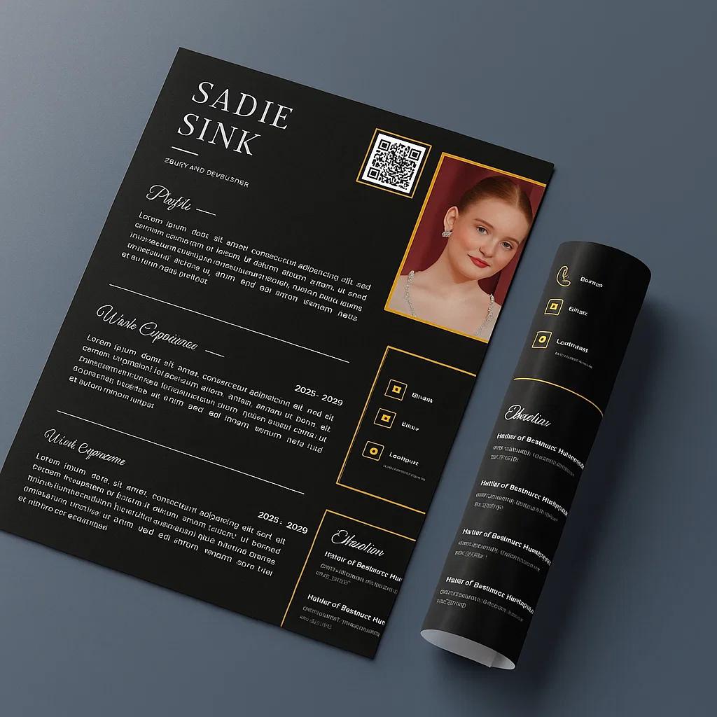 Front End Developer Resume Template  Customizable and Editable Layout for Profile, Work Experience, Education, and Contact Details