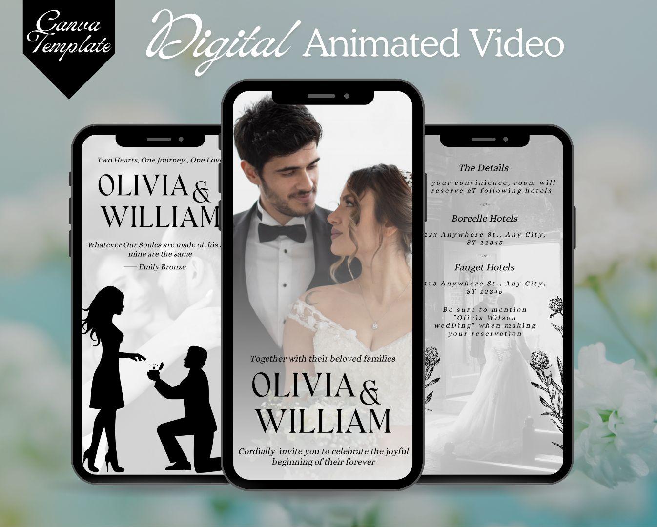Personalized Wedding Video Invitation | Custom-Made Digital Invite | We Edit & Deliver Your Unique Wedding Announcement