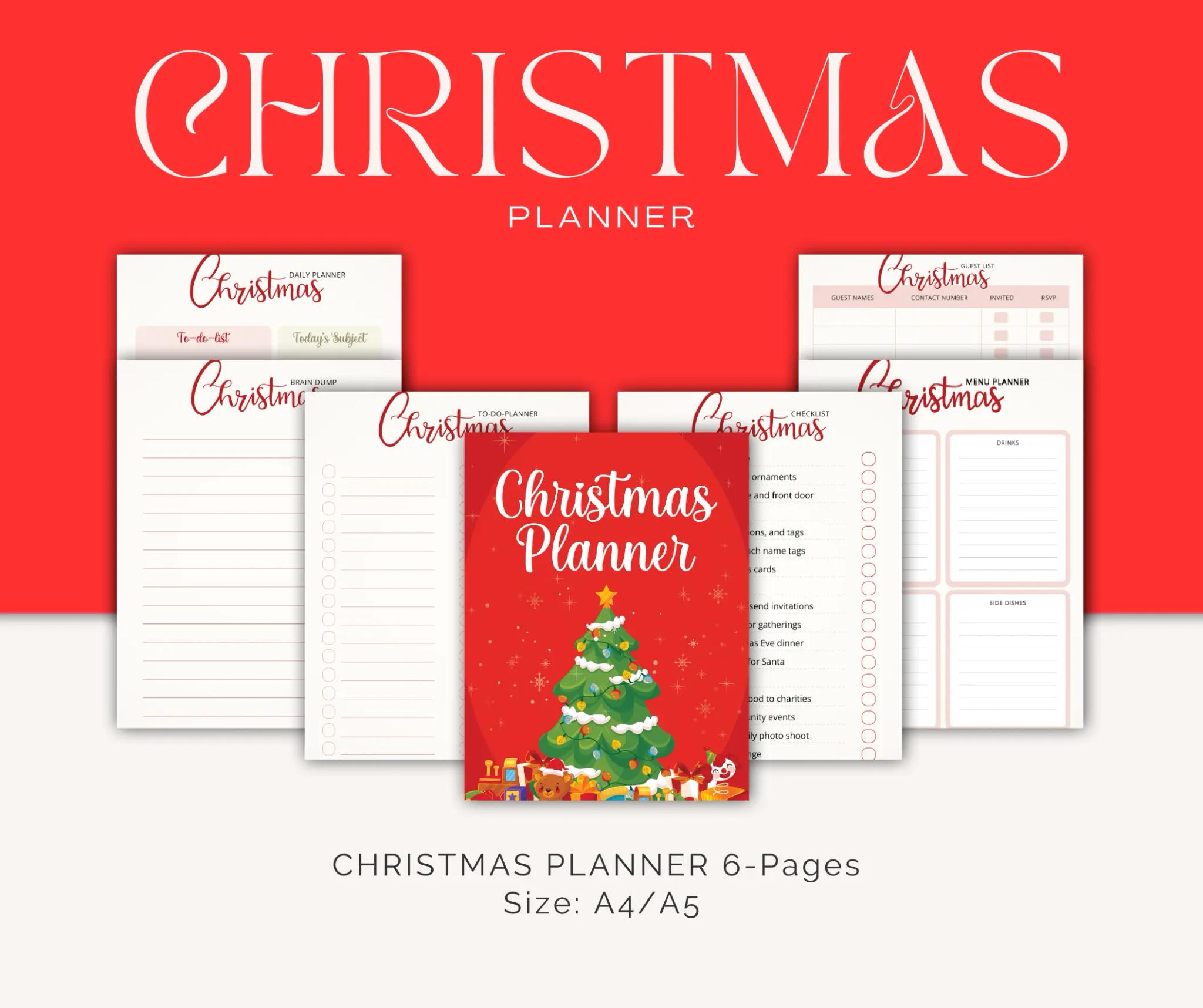 7-Page Christmas Planner | Your Holiday Organizer for a Magical Season