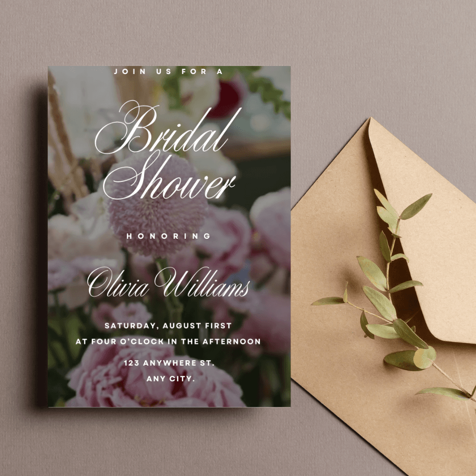 Olivia’s Bridal Shower Invitation Video Template – Elegant & Customizable Wedding Celebration Digital Invite for a Classy Bride-to-Be