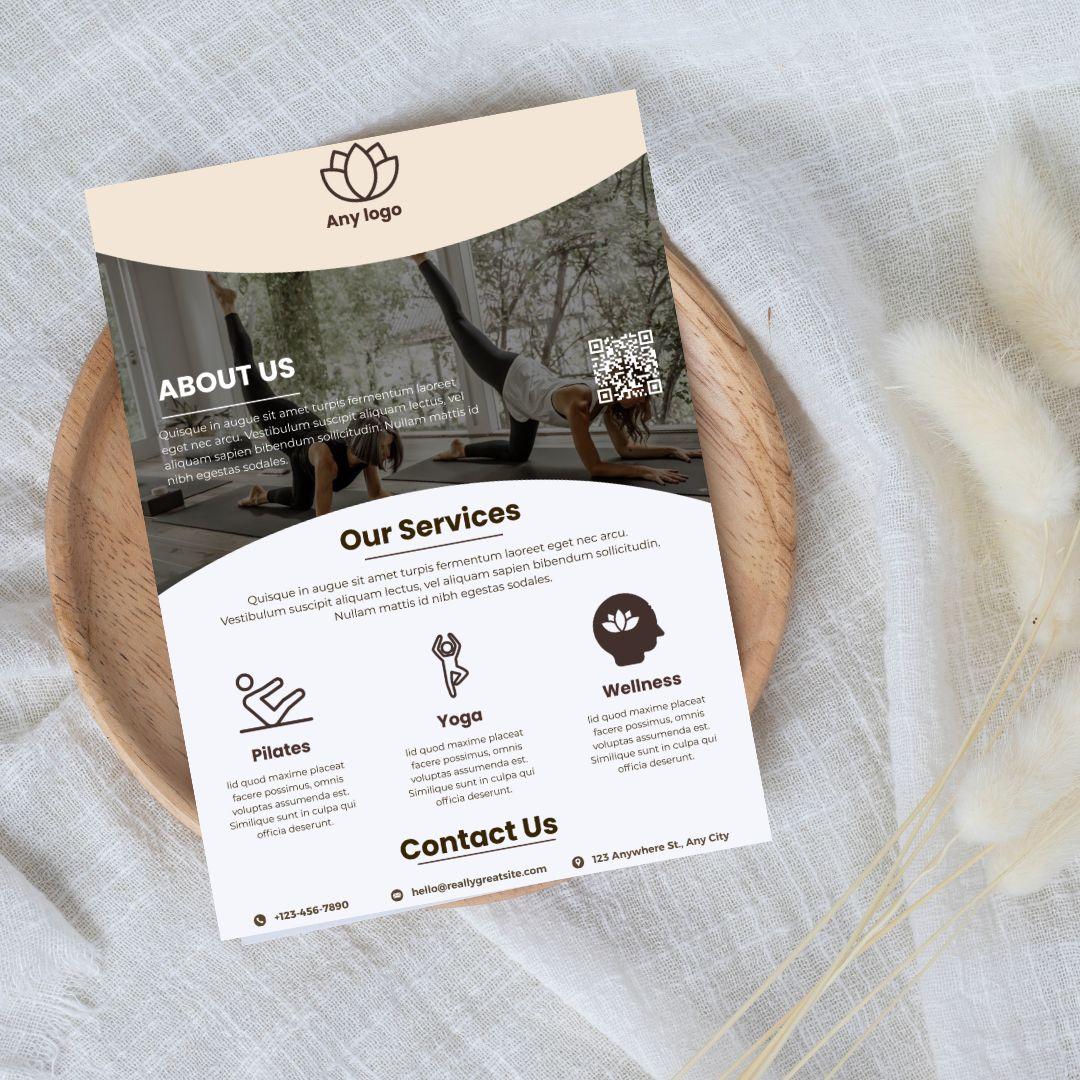 Customizable Fitness Flyer Template Gym Workout Personal Trainer Health Wellness Exercise Yoga Sports Bodybuilding Editable Printable Modern Digital Marketing Design