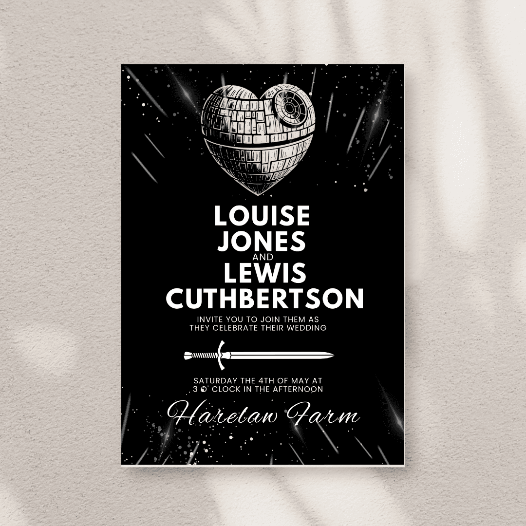 Black & Gold 50th Birthday Invitation | Glamorous Sparkly Glitter Party Invite | Editable Printable Card