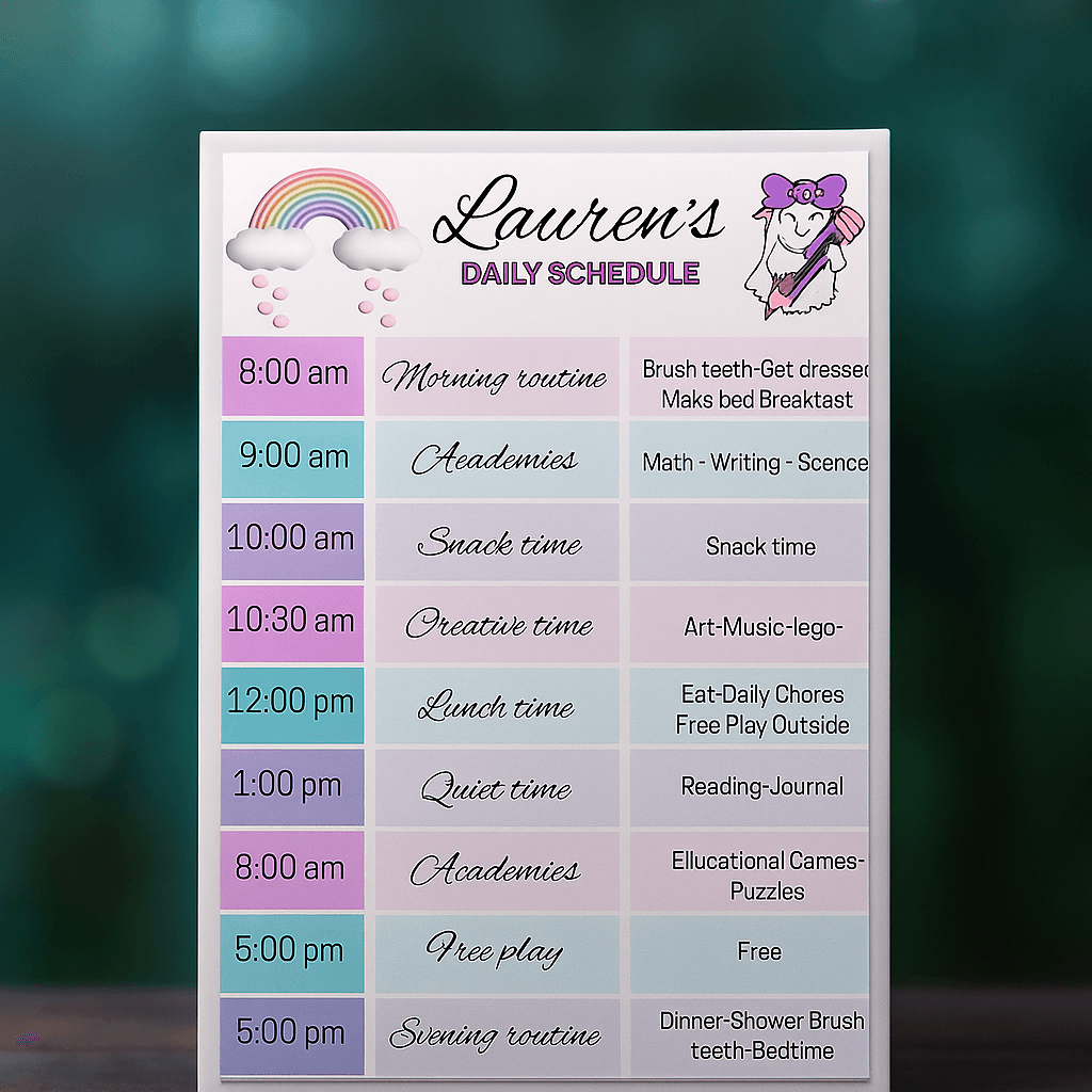 Daily Schedule & Planner Template – Editable Printable Organizer for Work, School, Study, and Personal Productivity