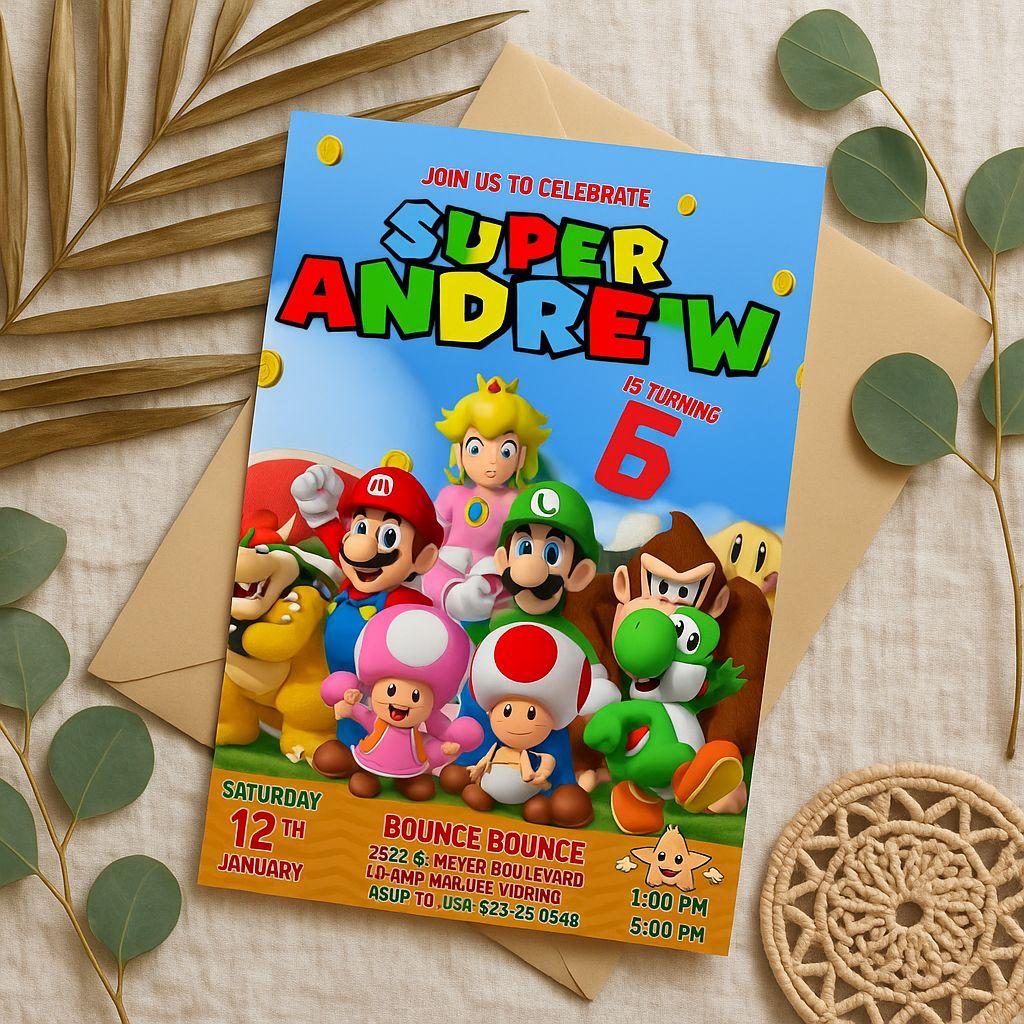 Birthday Invitation Template – Editable & Printable Party Invite | Digital Kids Birthday Card | Instant Download