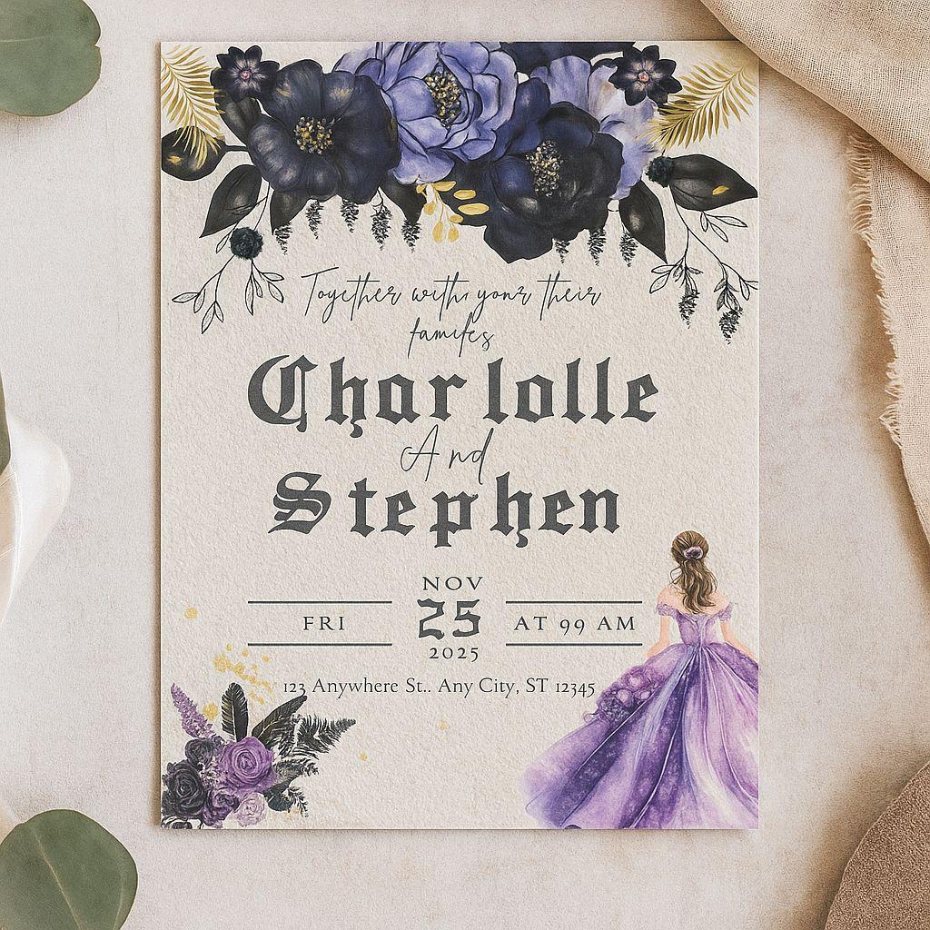 Wedding Invitation Card – Editable & Printable Digital Invite | Elegant Wedding Card Design | Instant Download