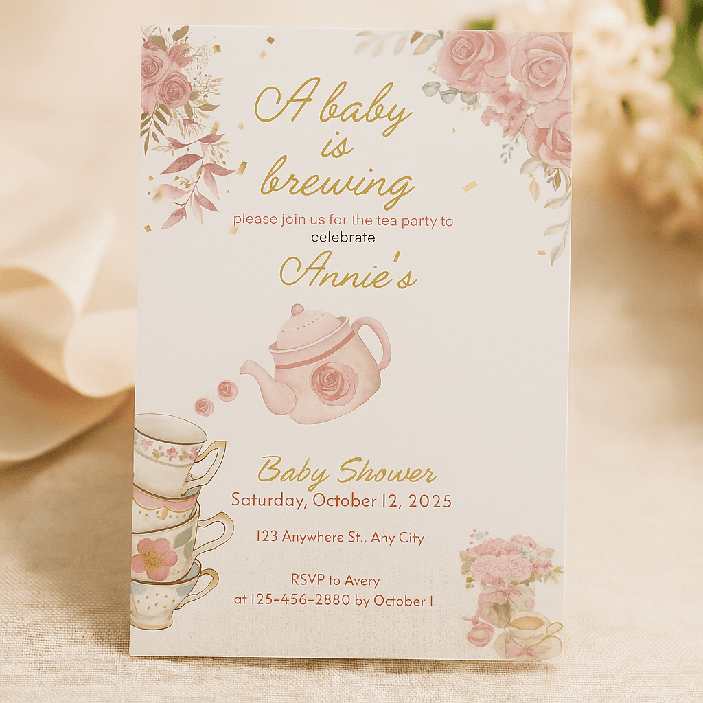 Baby Shower Invitation Editable Template – Printable, Customizable, Instant Download, DIY Digital Invite for Parties