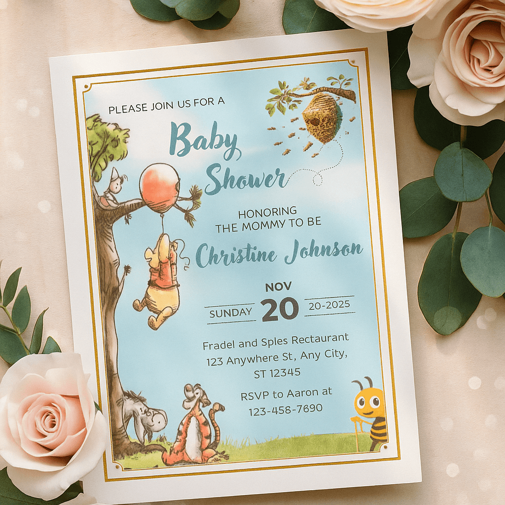 Baby Shower Invitation – Editable Template, Printable Digital Invite, Customizable Instant Download for Parties