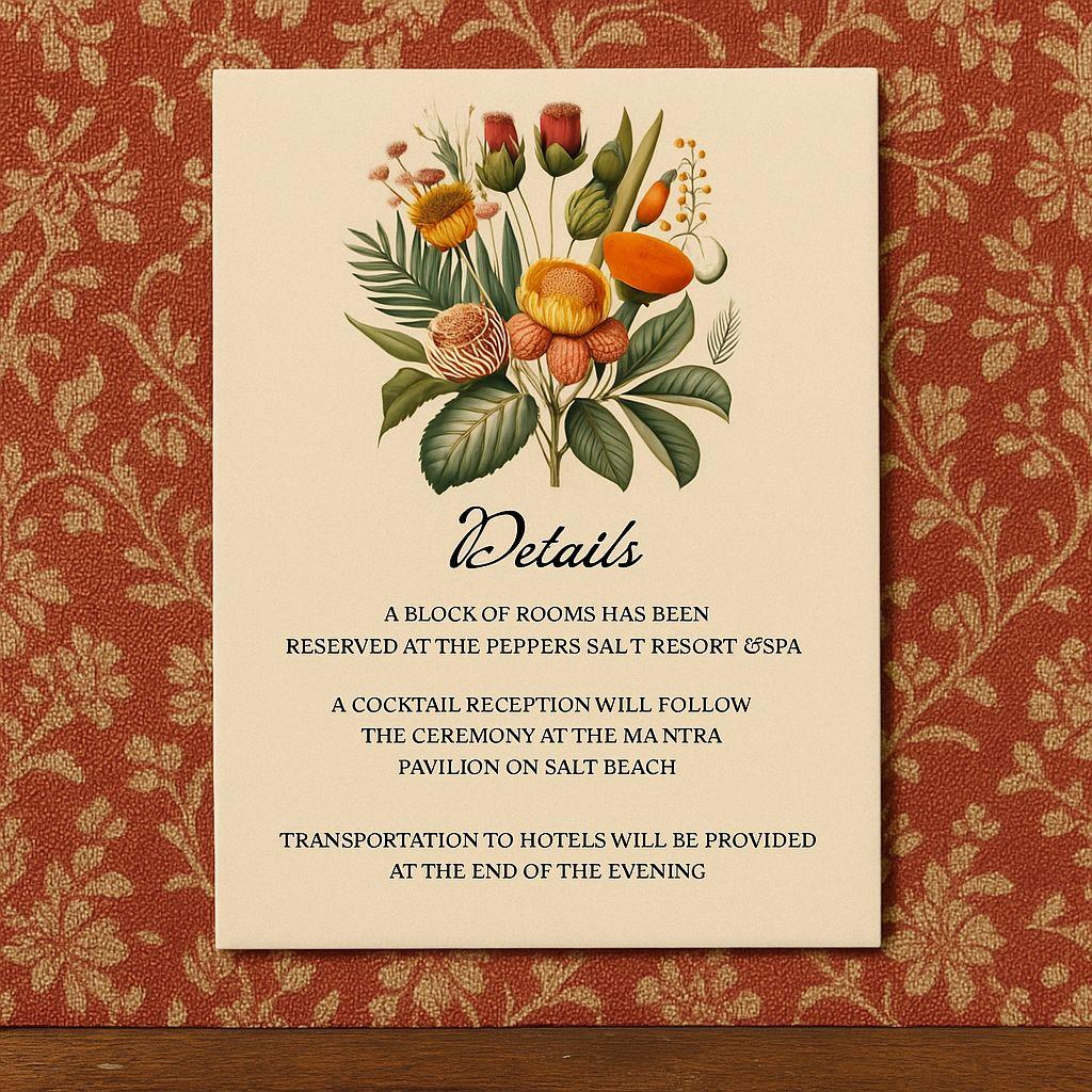 Floral Wedding Invitation Template | Customizable Digital Wedding Invite | Editable Printable Wedding Card Design