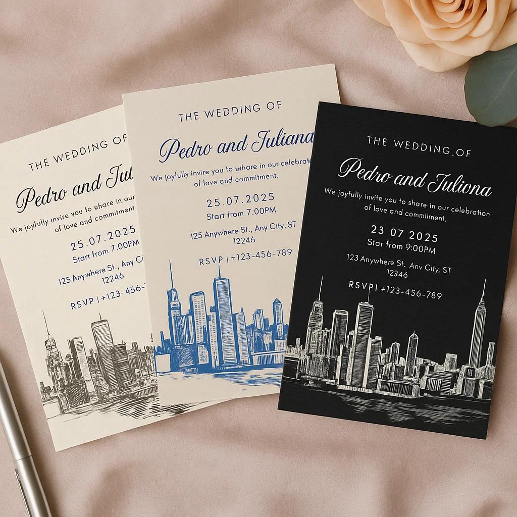 Wedding Invitation Template – Editable Digital Download for Custom Text | Printable Details Card Included for Instant Use