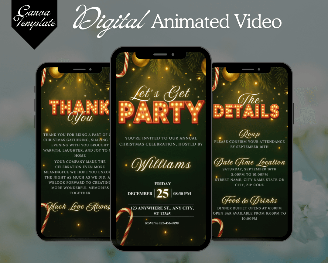 Christmas Party Digital Invitation – Animated