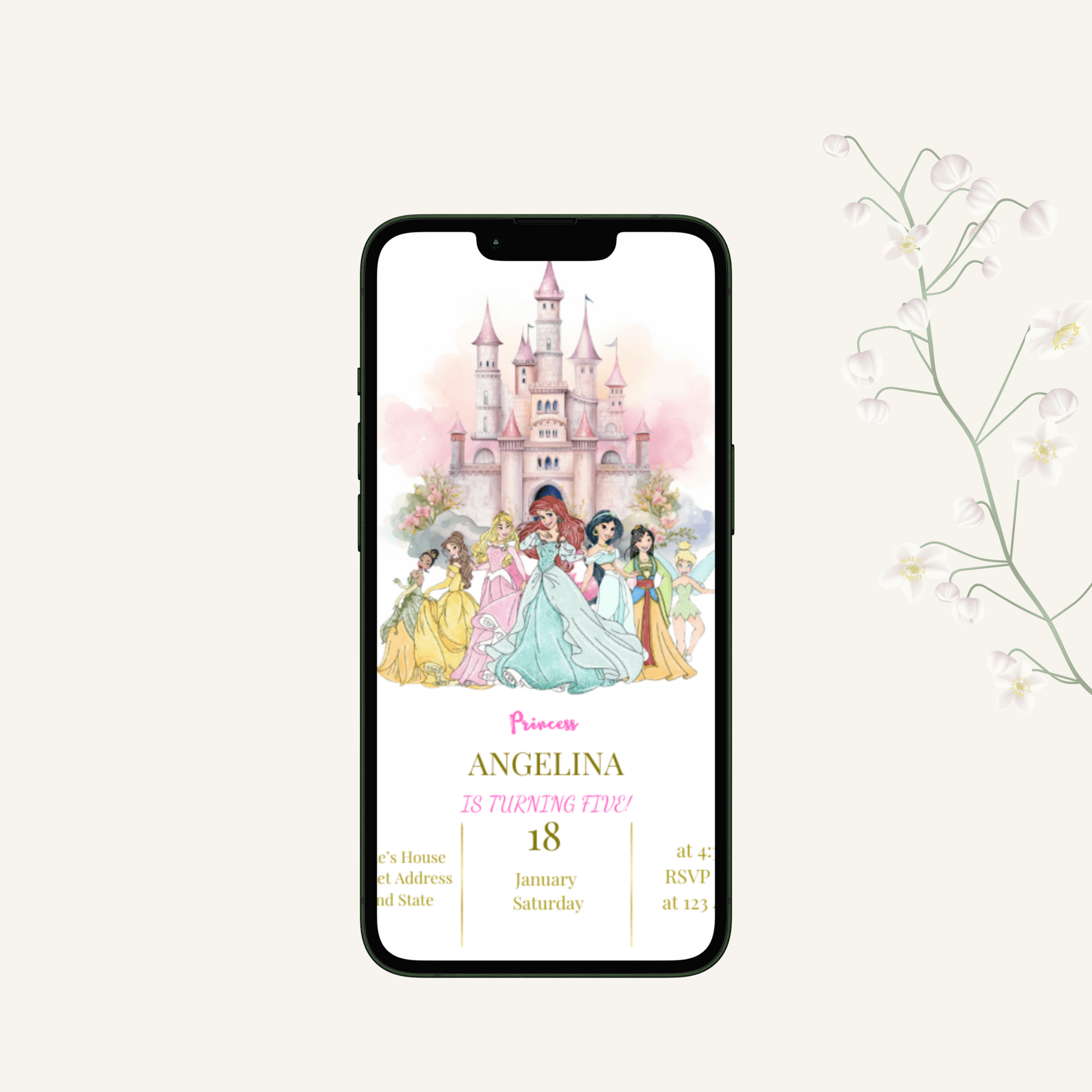 Exquisite Royal Princess Invitations – A Magical Fairytale Celebration with Elegant Designs, Regal Charm, and Timeless Luxury for Every Occasion